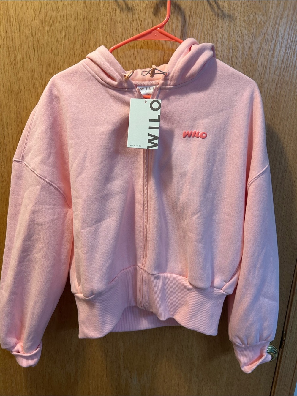 Wilo NWT Pinkish peach colorZip-Up Hoodie Jacket